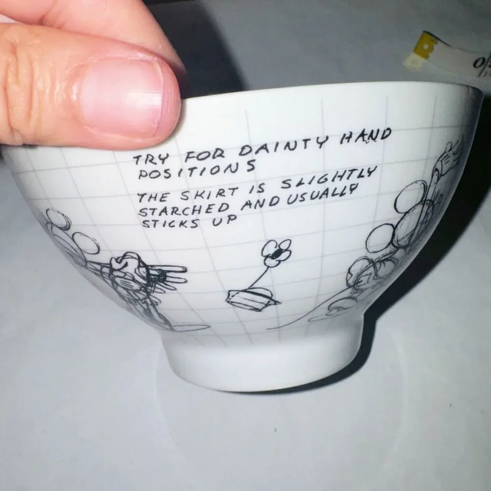 Mickey Minnie Mouse Cereal Bowls Collection 2010 Disney SKETCHBOOK  Set of 2